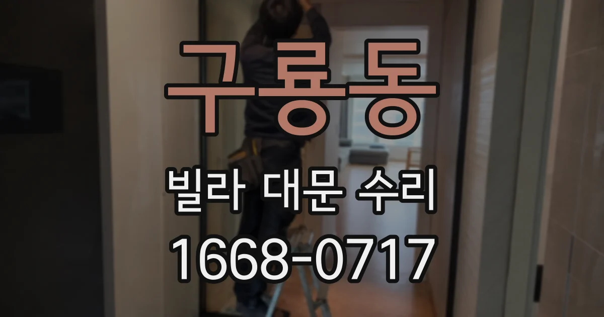 구룡동 빌라 대문 수리