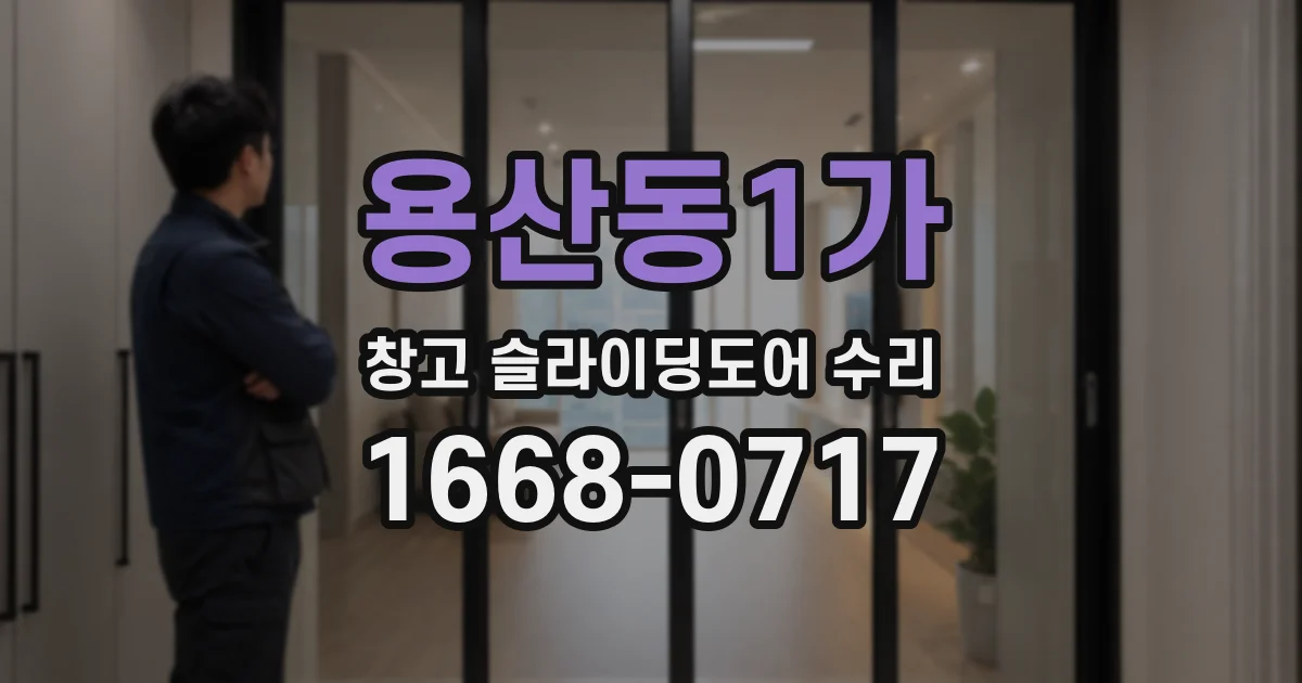 용산동1가 창고 슬라이딩도어 수리
