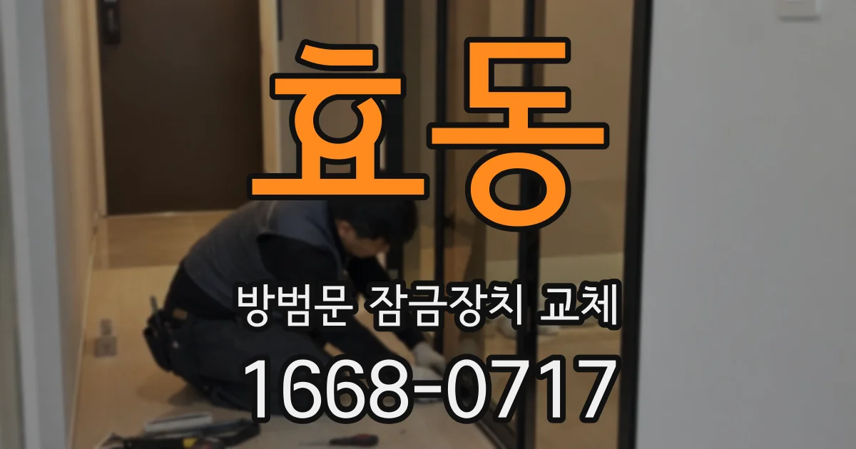 효동 방범문 잠금장치 교체