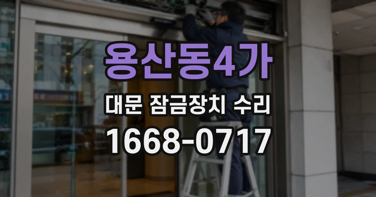 용산동4가 대문 잠금장치 수리