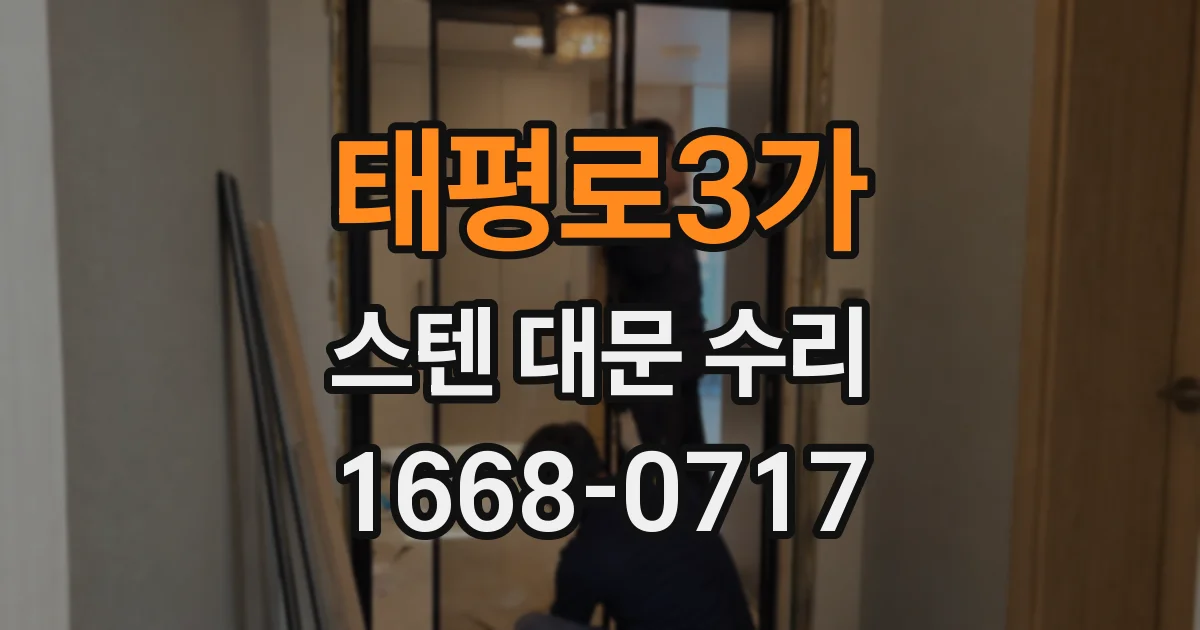태평로3가 스텐 대문 수리