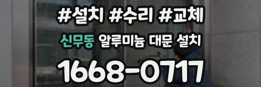 신무동 알루미늄 대문 설치