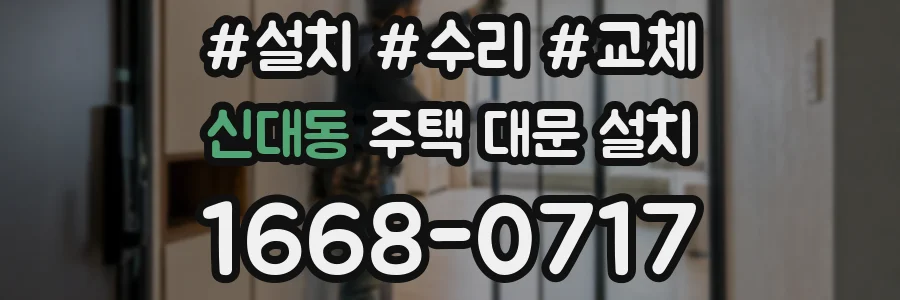 신대동 주택 대문 설치