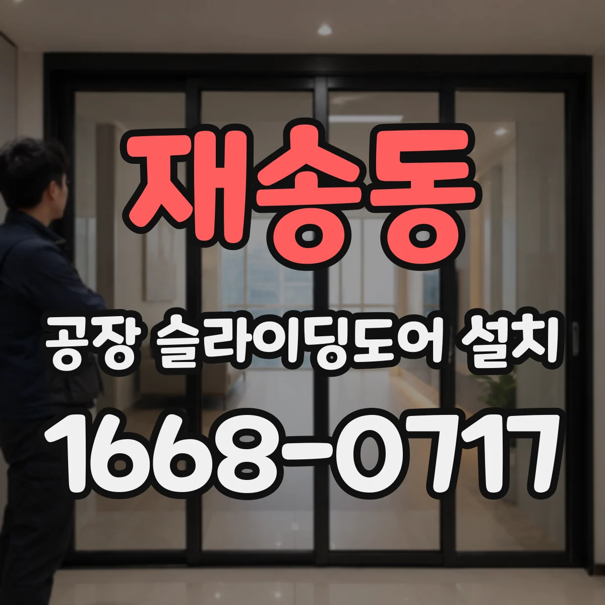 재송동 공장 슬라이딩도어 설치