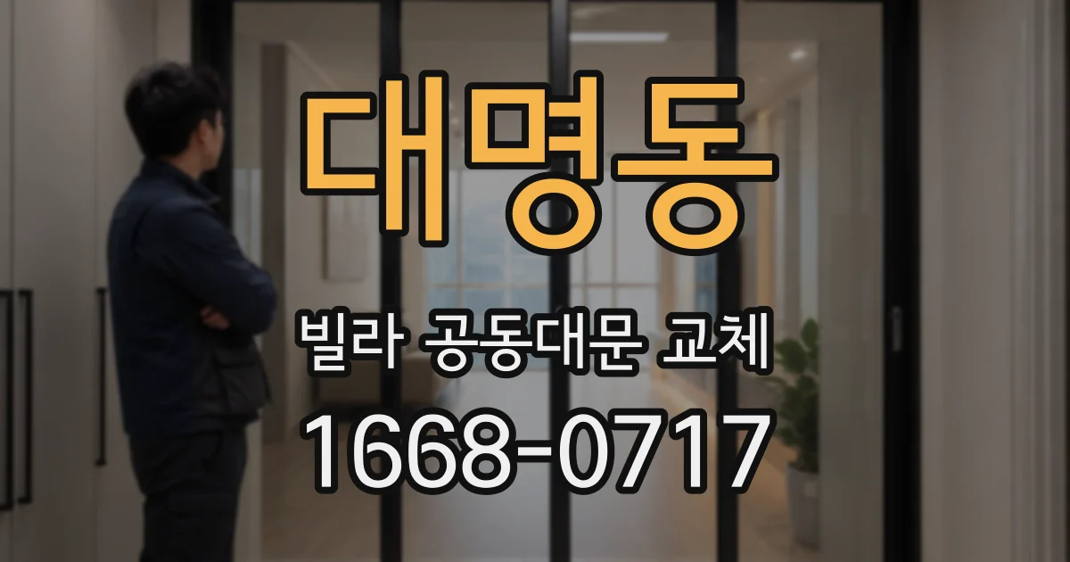 대명동 빌라 공동대문 교체