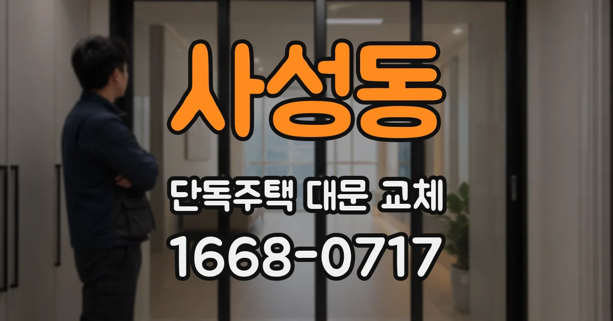 사성동 단독주택 대문 교체