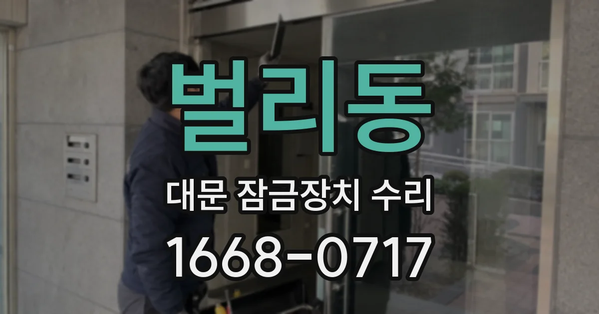 벌리동 대문 잠금장치 수리