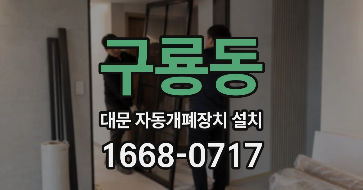 구룡동 대문 자동개폐장치 설치