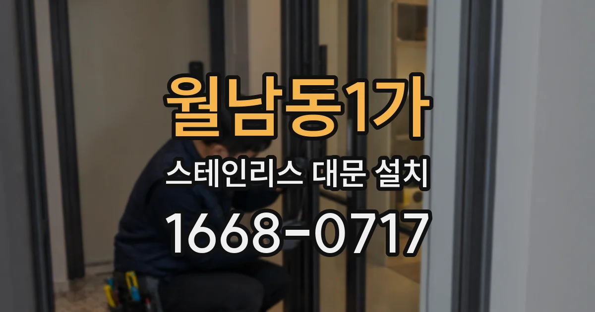 월남동1가 스테인리스 대문 설치