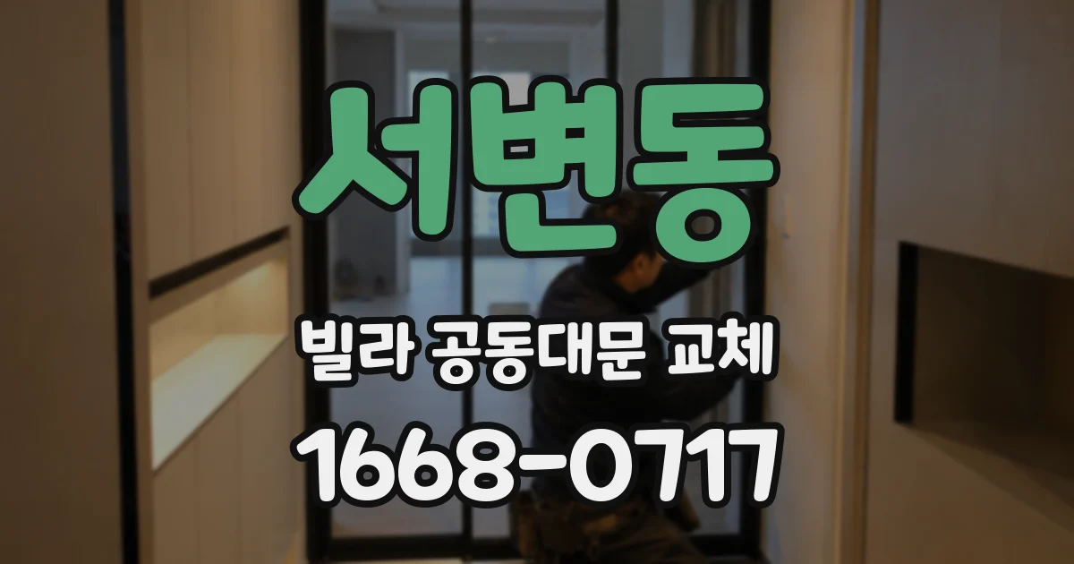 서변동 빌라 공동대문 교체