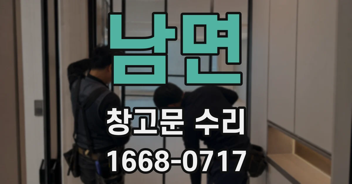남면 창고문 수리