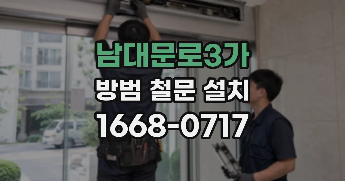 남대문로3가 방범 철문 설치