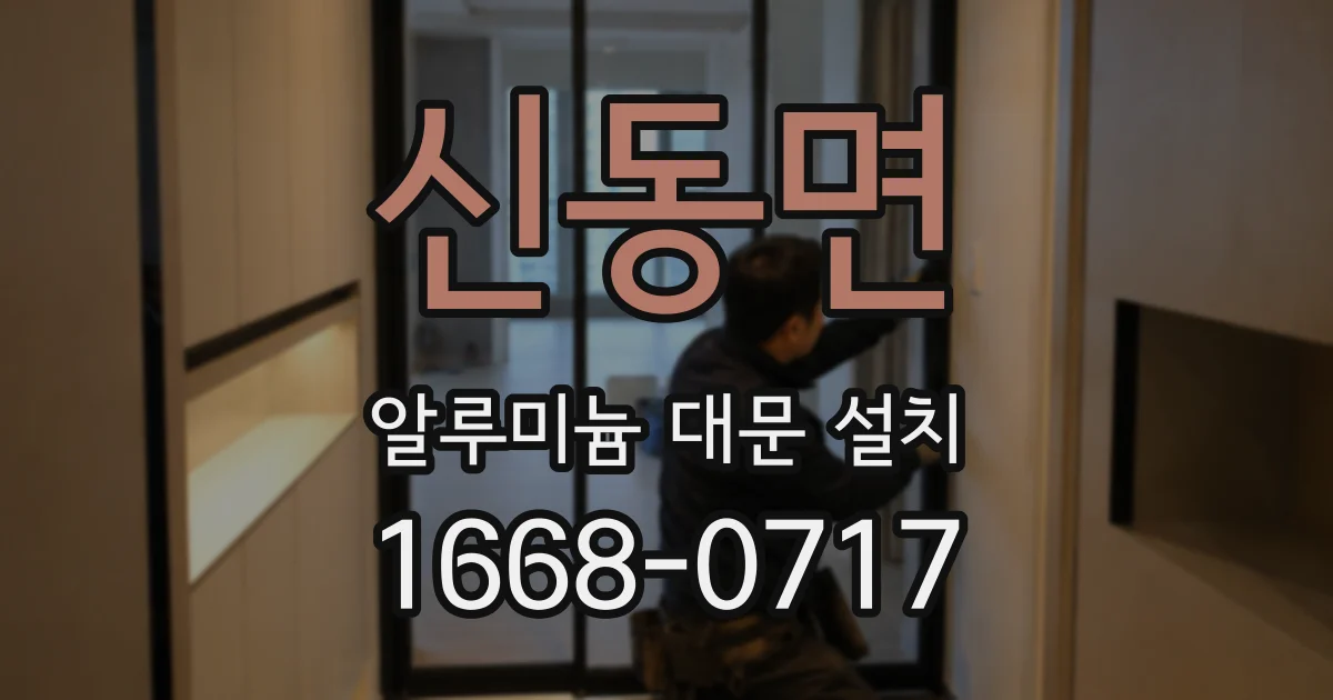 신동면 알루미늄 대문 설치
