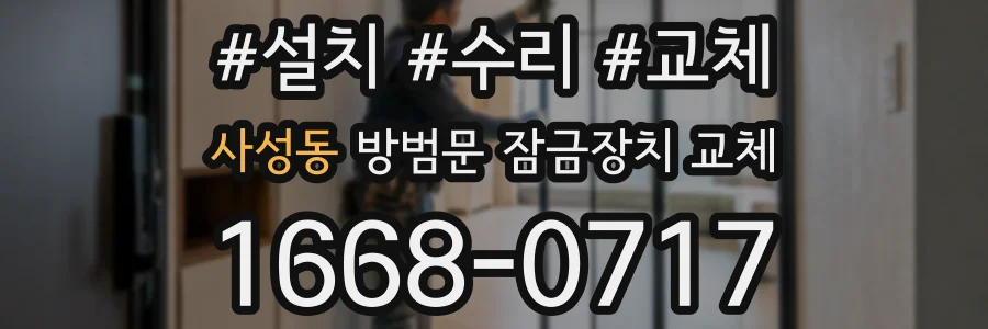 사성동 방범문 잠금장치 교체