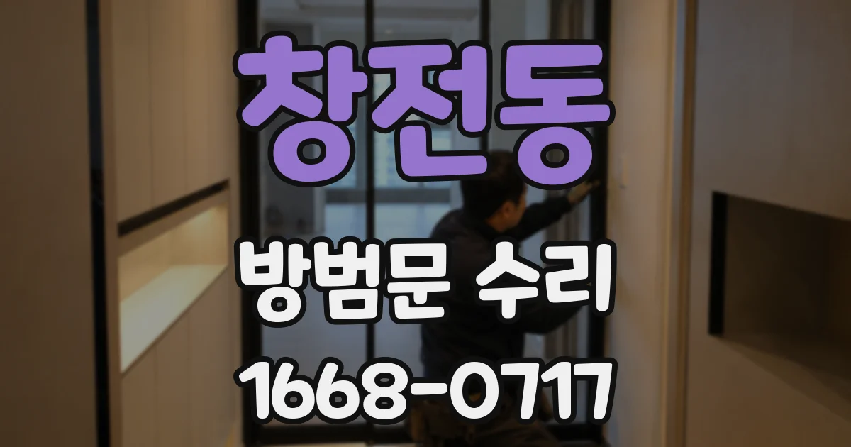 창전동 방범문 수리