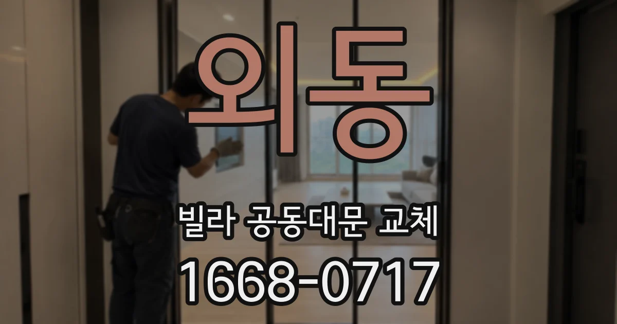 외동 빌라 공동대문 교체