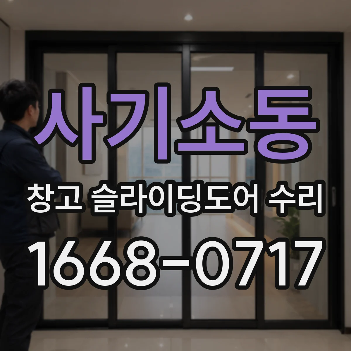 사기소동 창고 슬라이딩도어 수리
