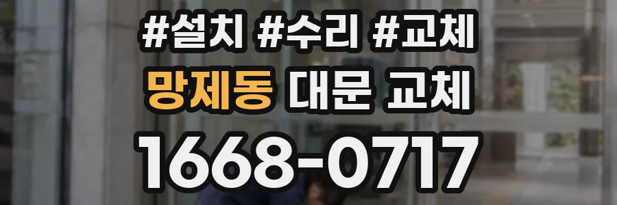 망제동 대문 교체