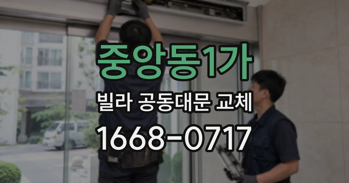 중앙동1가 빌라 공동대문 교체