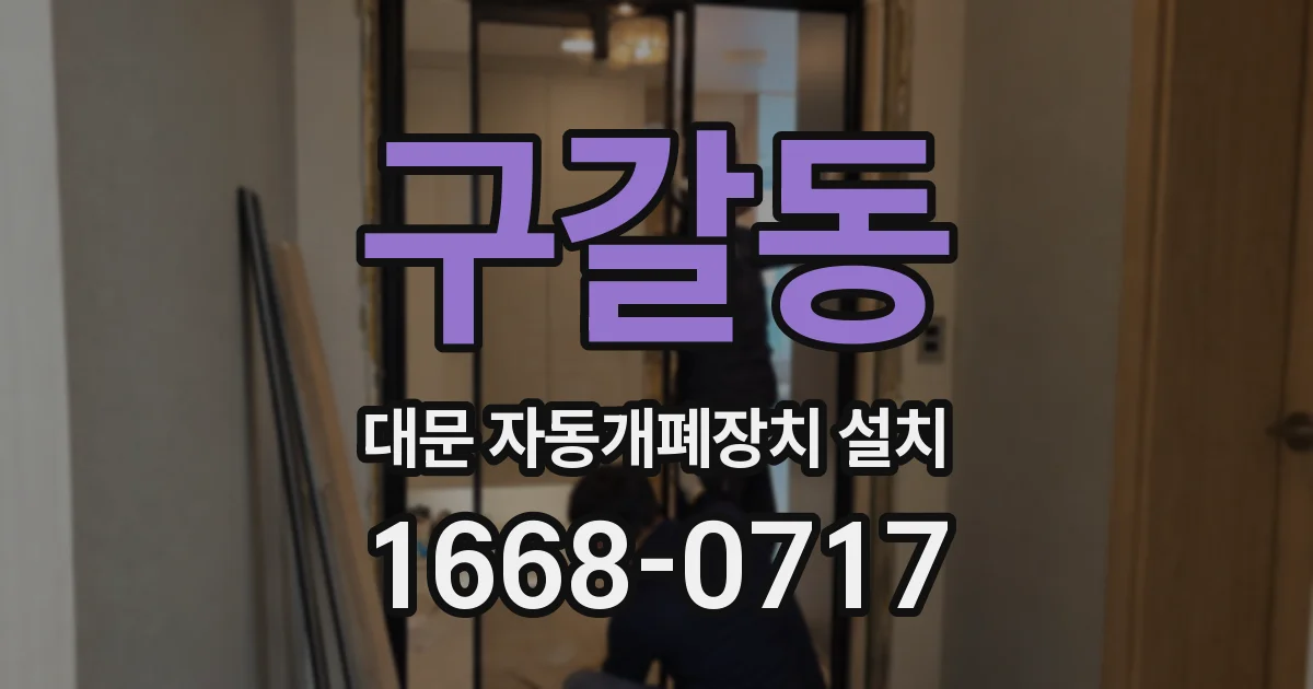 구갈동 대문 자동개폐장치 설치