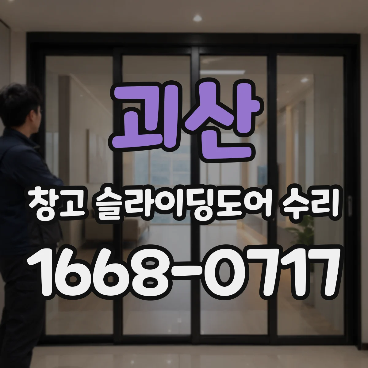 괴산 창고 슬라이딩도어 수리