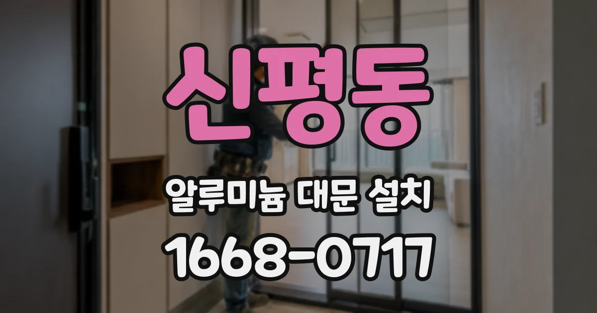 신평동 알루미늄 대문 설치