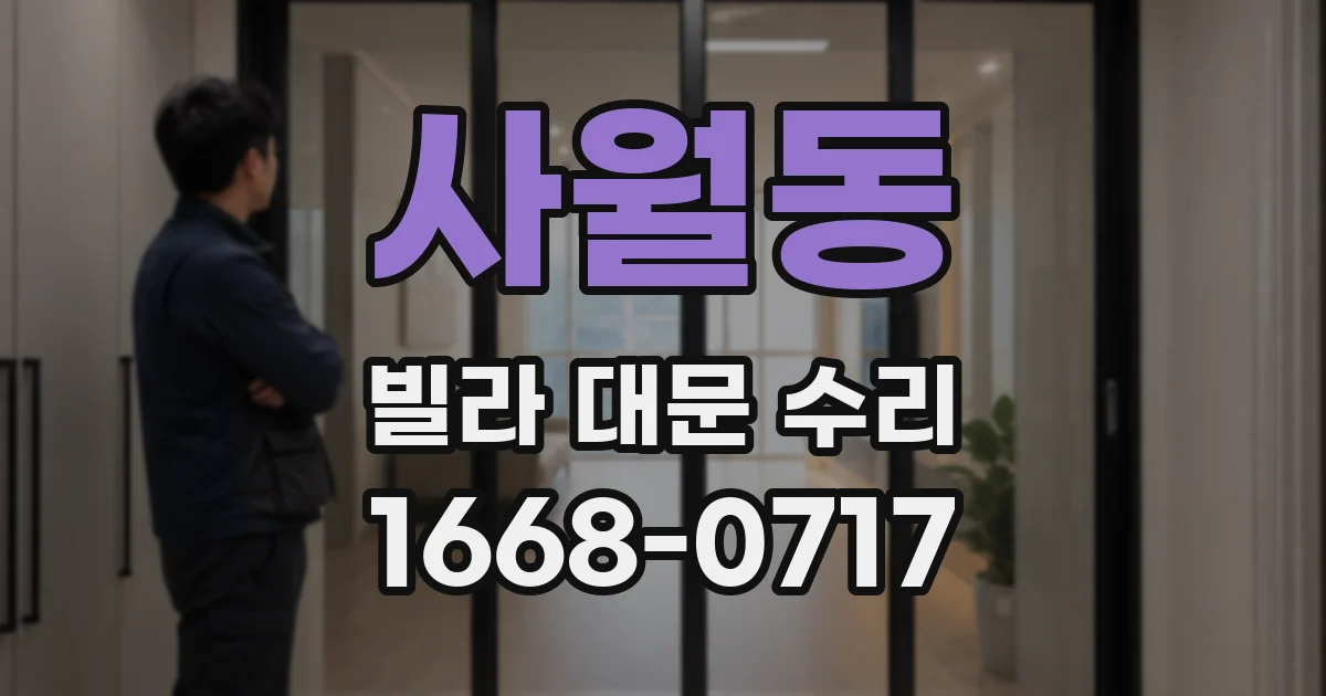 사월동 빌라 대문 수리