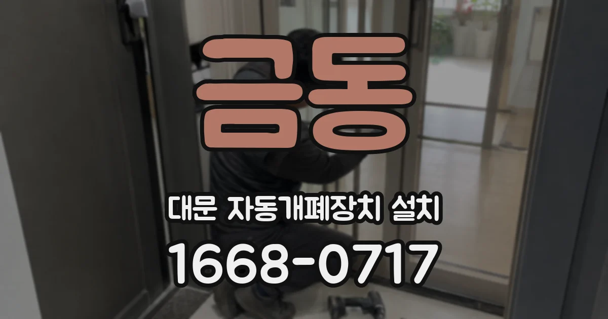 금동 대문 자동개폐장치 설치