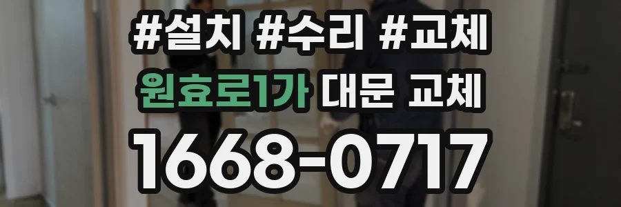 원효로1가 대문 교체