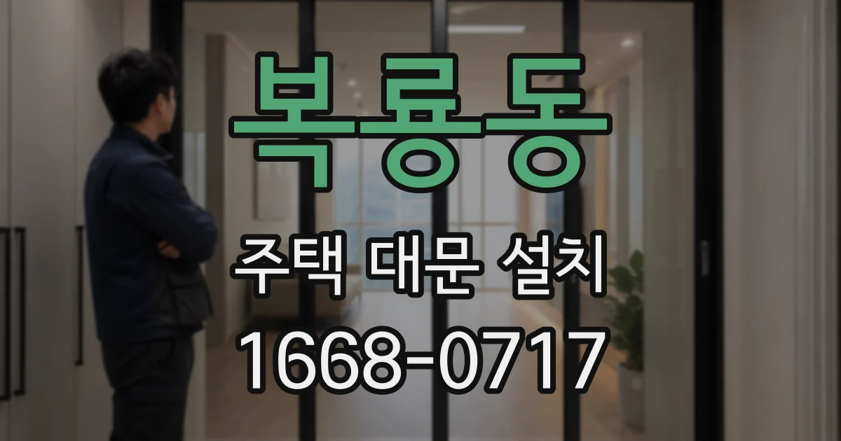 복룡동 주택 대문 설치