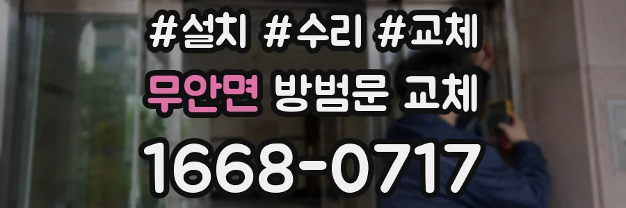 무안면 방범문 교체