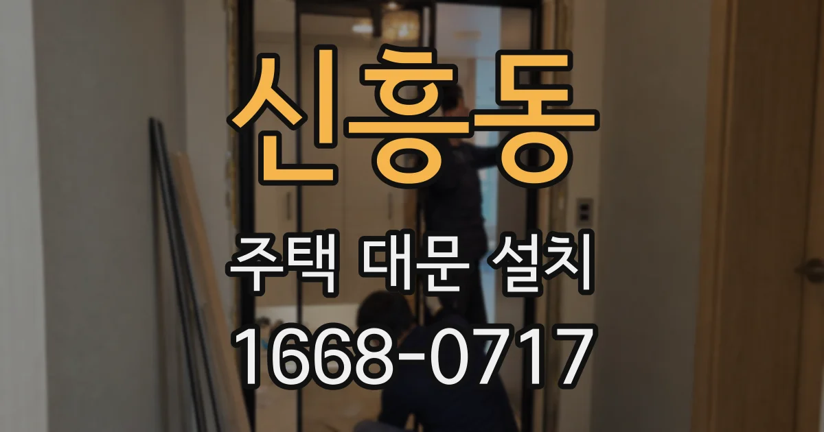 신흥동 주택 대문 설치