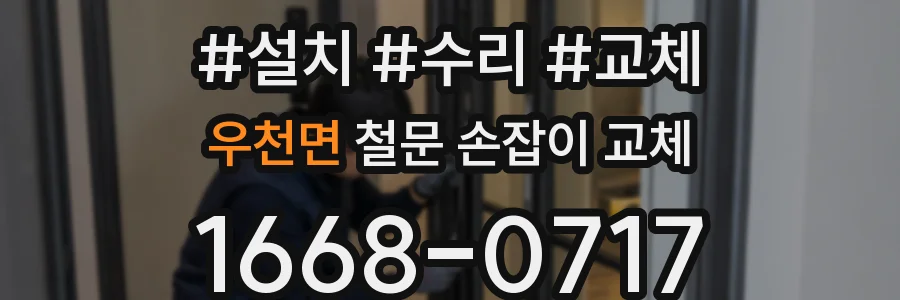 우천면 철문 손잡이 교체