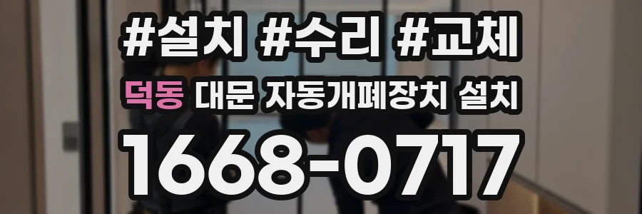 덕동 대문 자동개폐장치 설치