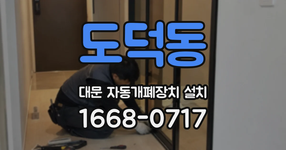 도덕동 대문 자동개폐장치 설치