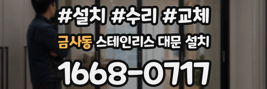 금사동 스테인리스 대문 설치