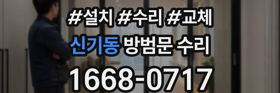 신기동 방범문 수리
