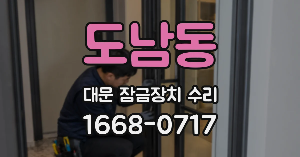 도남동 대문 잠금장치 수리