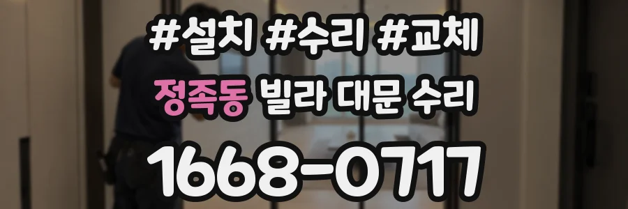 정족동 빌라 대문 수리