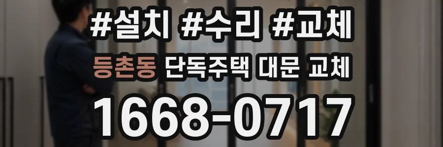등촌동 단독주택 대문 교체