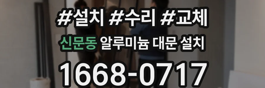 신문동 알루미늄 대문 설치