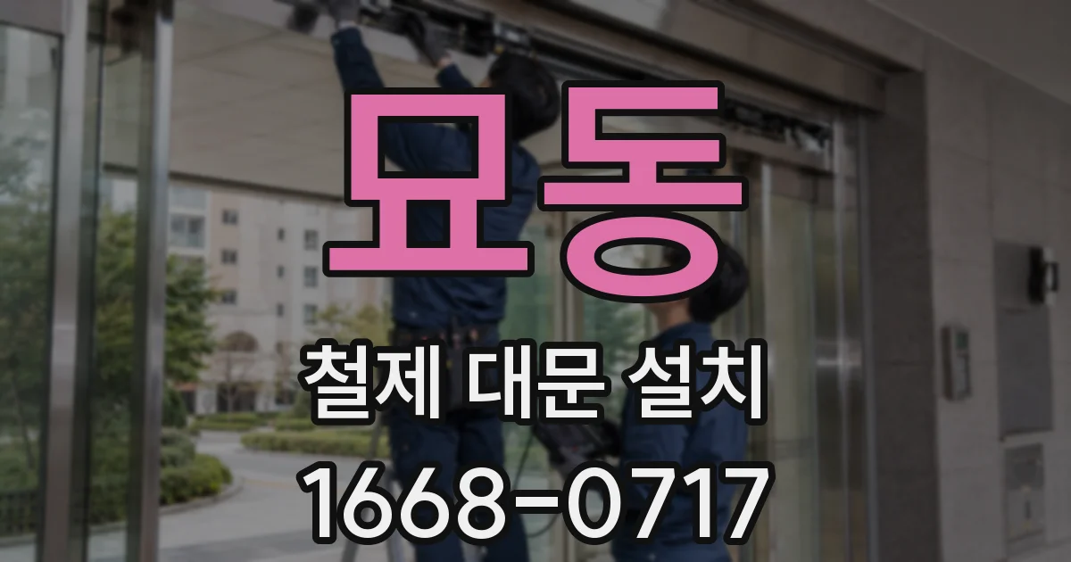 묘동 철제 대문 설치