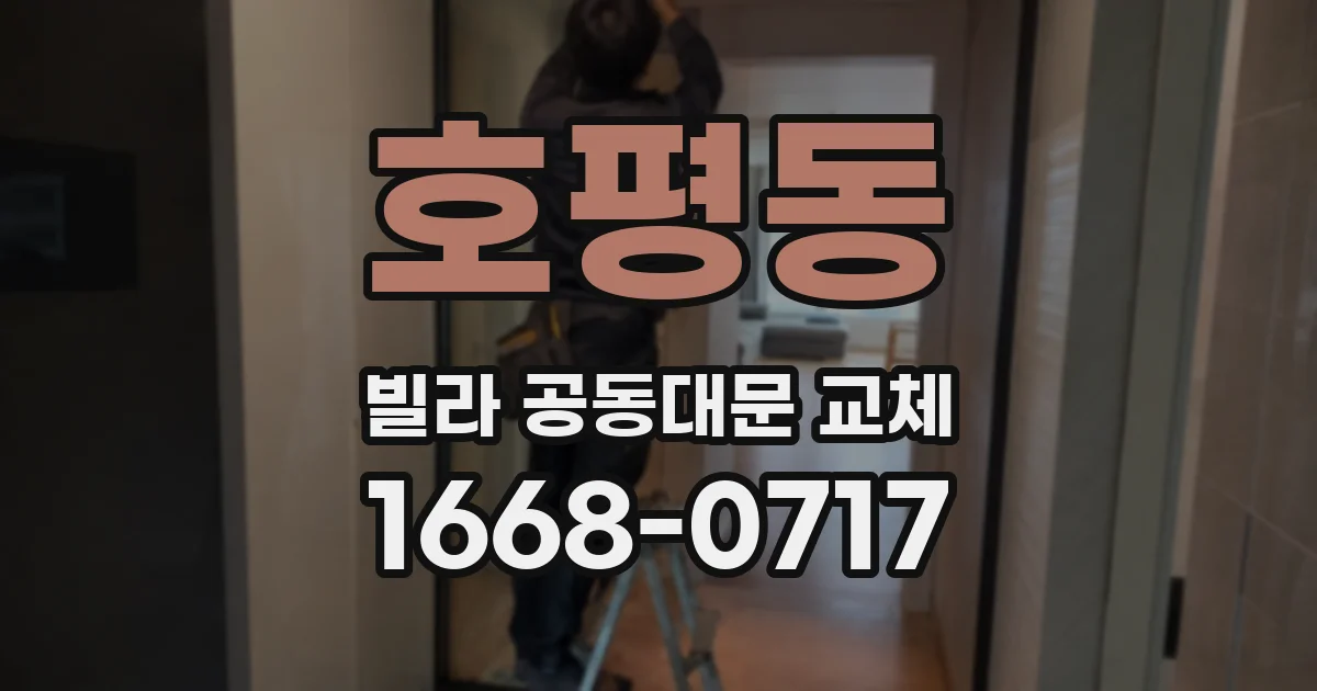 호평동 빌라 공동대문 교체