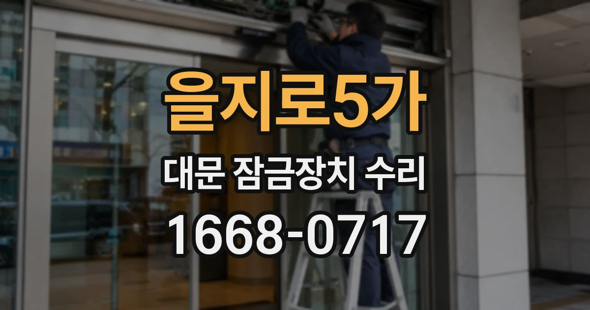 을지로5가 대문 잠금장치 수리
