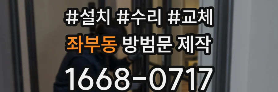 좌부동 방범문 제작