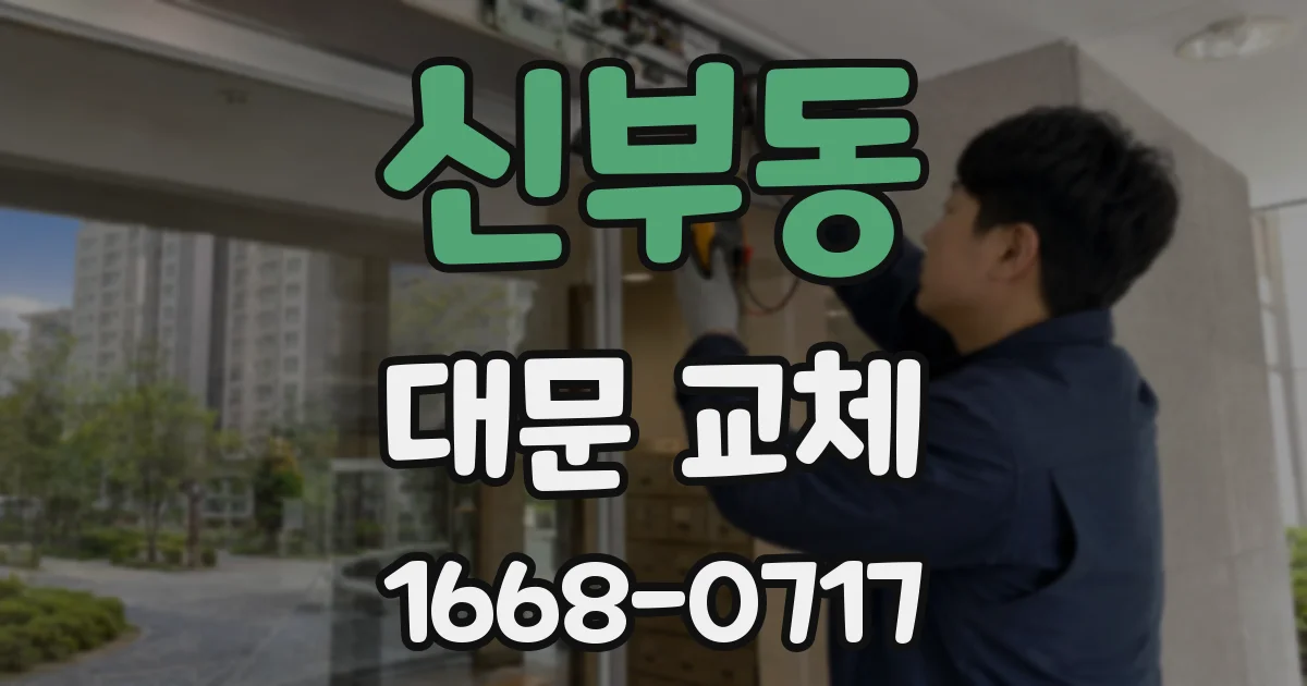 신부동 대문 교체