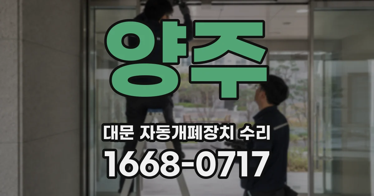 양주 대문 자동개폐장치 수리