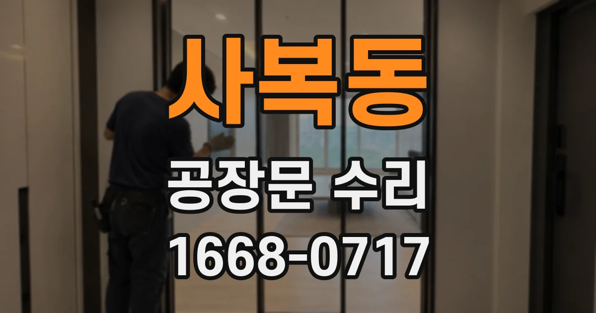 사복동 공장문 수리