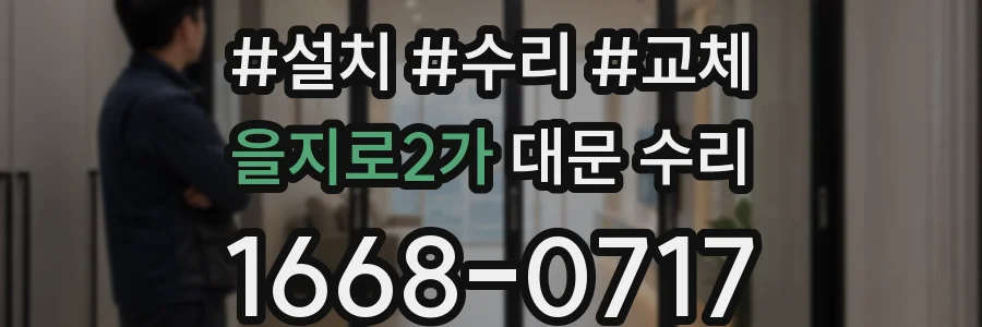 을지로2가 대문 수리