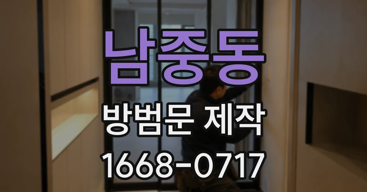 남중동 방범문 제작
